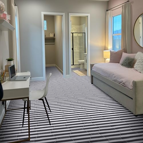 Armoud Encaustic Cement Wall, Floor Tile in Black and White,