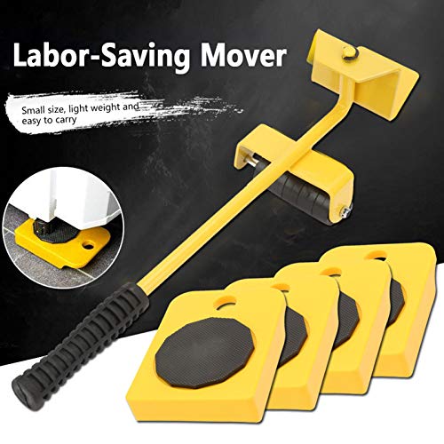 Easy Furniture Lifter, Conjunto de Transporte de Móveis Amarelo Easy Furniture Lifter Moving Plate L