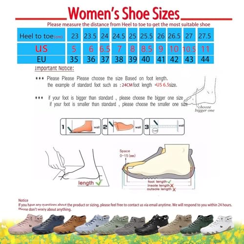 Vogany Shoes Women, Vogldeck - Waterproof and Breathable Orthopedic Shoes, Outdoor Beck Shoes Comfy Lightweight Non-Slip Orthopedic Sneakers Walking Hiking Ankle Boots(Khaki,US 7)2