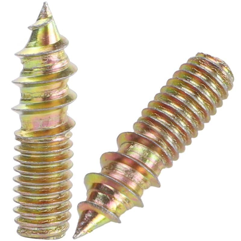 NACX M8 x 70mm Hanger Bolts, Double Headed Bolts Self-Tapping Screw for Wood Furniture Joint, 25Pcs