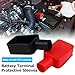 Zipelo Car Battery Terminal Cover, 2PCS Soft Rubber Vehicle Insulating Battery Protector, Positive Negative Poles Automotive Stud Connector Top Post Cap, Universal for Truck Motorcycle Bike