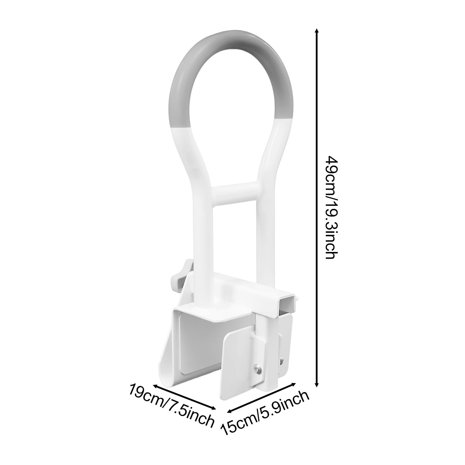 Asidero para bañera con un grosor de pared de 8 a 16 cm.