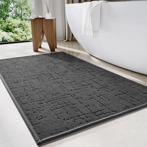 TCHDIO Bath Mat Super Absorbent-Quick Dry Bathroom...