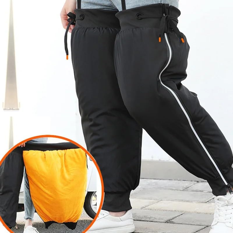 Couvre-jambes de moto, genouillères de moto chaudes et épaisses pour trottinette électrique, coupe-vent, coupe-froid, fermeture éclair, protection extérieure en laine