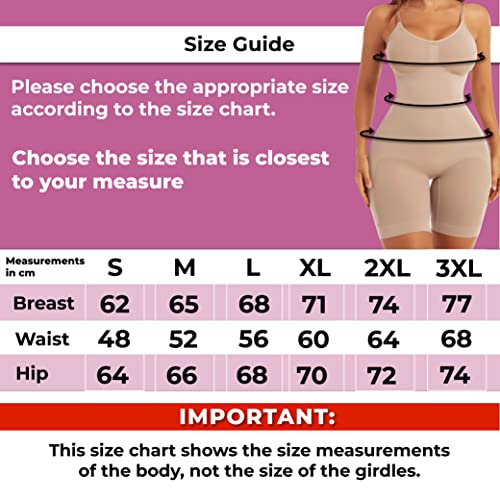 Elegant Woman Shapewear For Women Tummy Control Full Shapewear Bodysuit V-Neck Tummy Control Shapewear With Short Body Shaper For Women Tummy Control Butt Lifter Faja Shapewear For Women (Nude, 3Xl) #TOP2