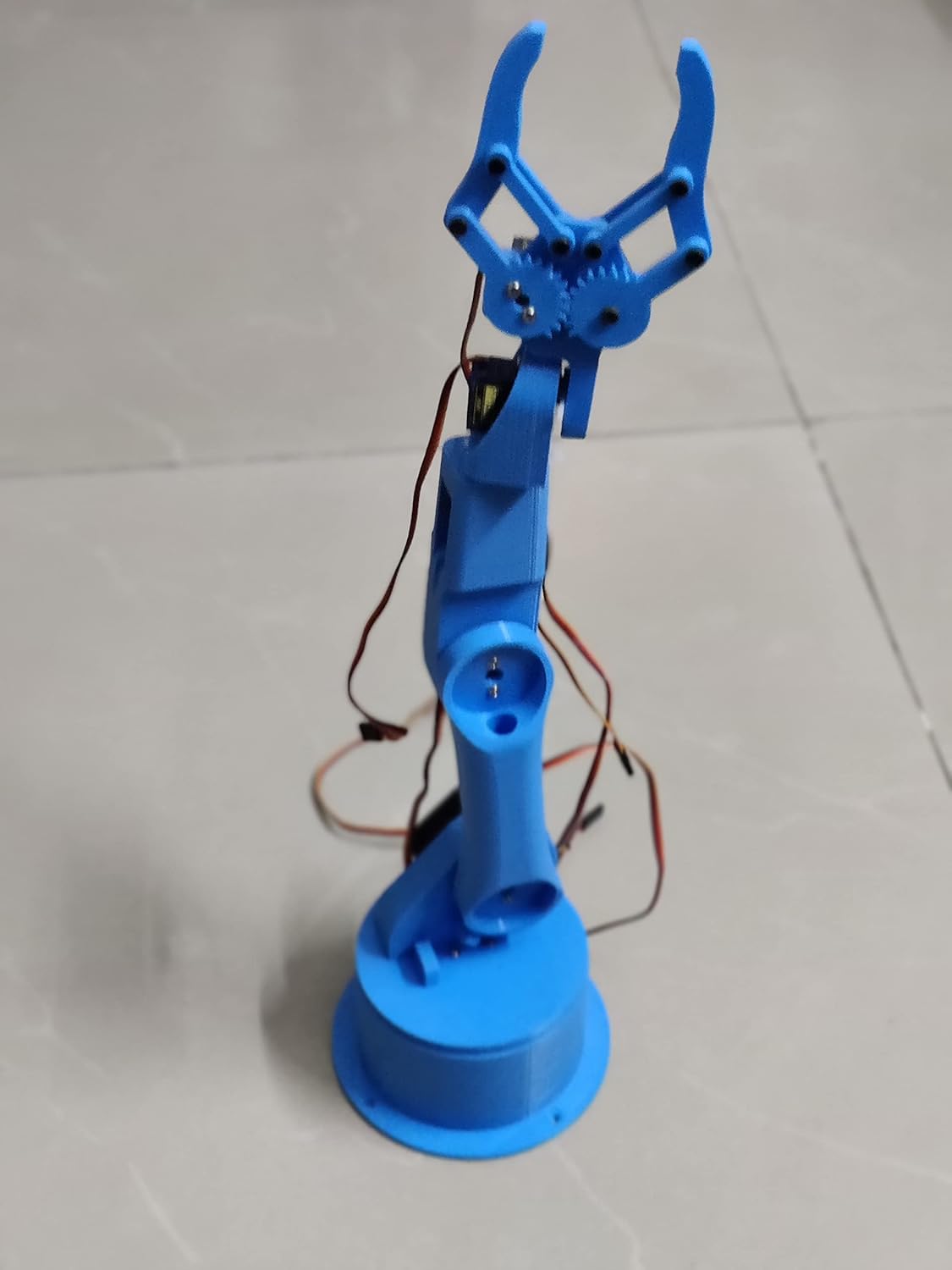 5 DOF Robotic Arm Parts with Nuts & Bolts (3D Printed PLA Plastic Parts only)