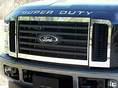 QAA is Compatible with 2008-2008 Ford F-250 & F-350 Super Duty 6 Piece Stainless Front Grille Accent Trim, Surround Package SG48320