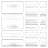 talifoca 16 pièces Organisateur Tiroir Bureau, Transparent Organiseurs de Tiroir pour Cosmétiques, rangement maquillage tiroir 4 Tailles pour Les Cuisines Bureaux Chambres Transparent