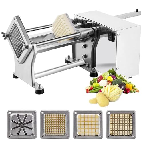 ZTCHSENZT Electric Potato Cutter Machine, Professional Stainless Steel French Fry and Chip Cutter, Ideal for Potatoes, Carrots, Cucumbers