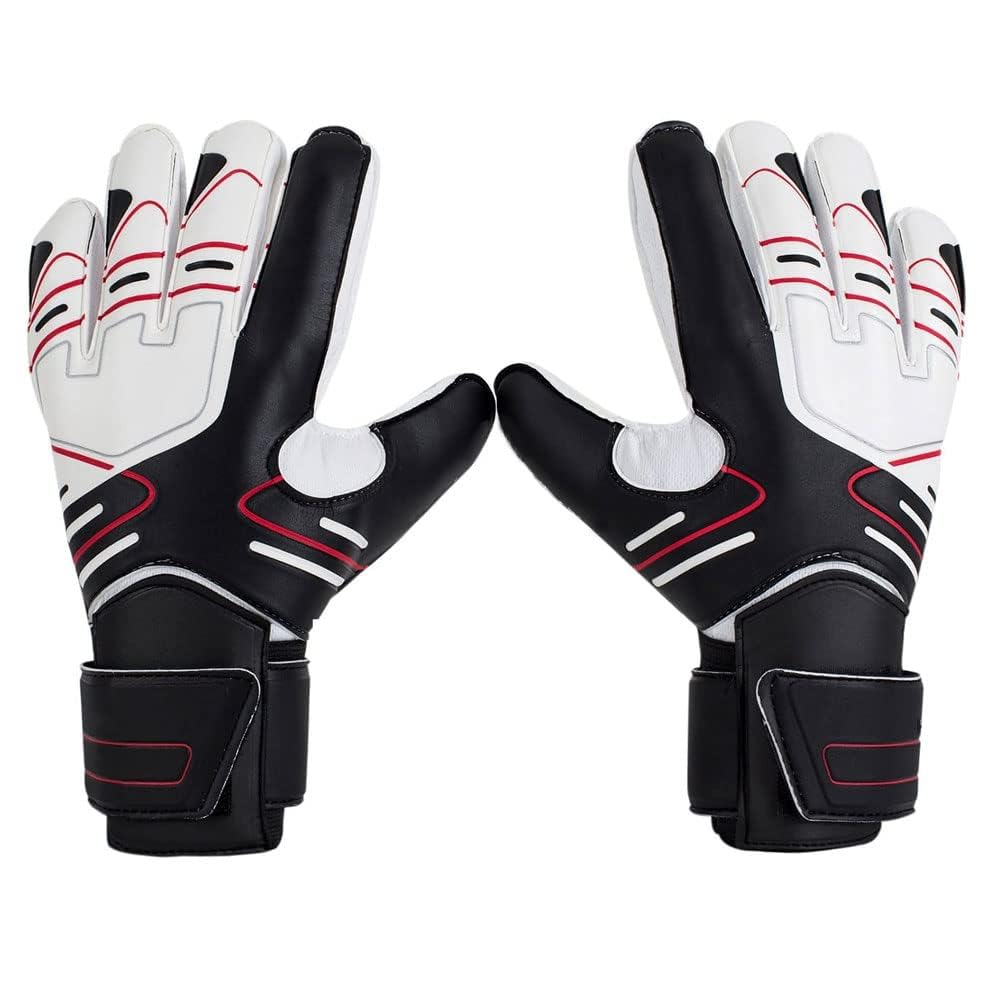 RedOak Professional Goalkeeper Gloves with Finger Protection -Black and White - Size 8-image-49