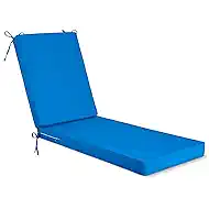 Detiblue Chaise Lounge Cushions Outdoor, 72x21x3 Waterproof and Comfortable Lounge Chair Cushion with Ties,Patio Furniture Cushions for Lawn/Pool/Beach/Resort Hotel(Light Blue)