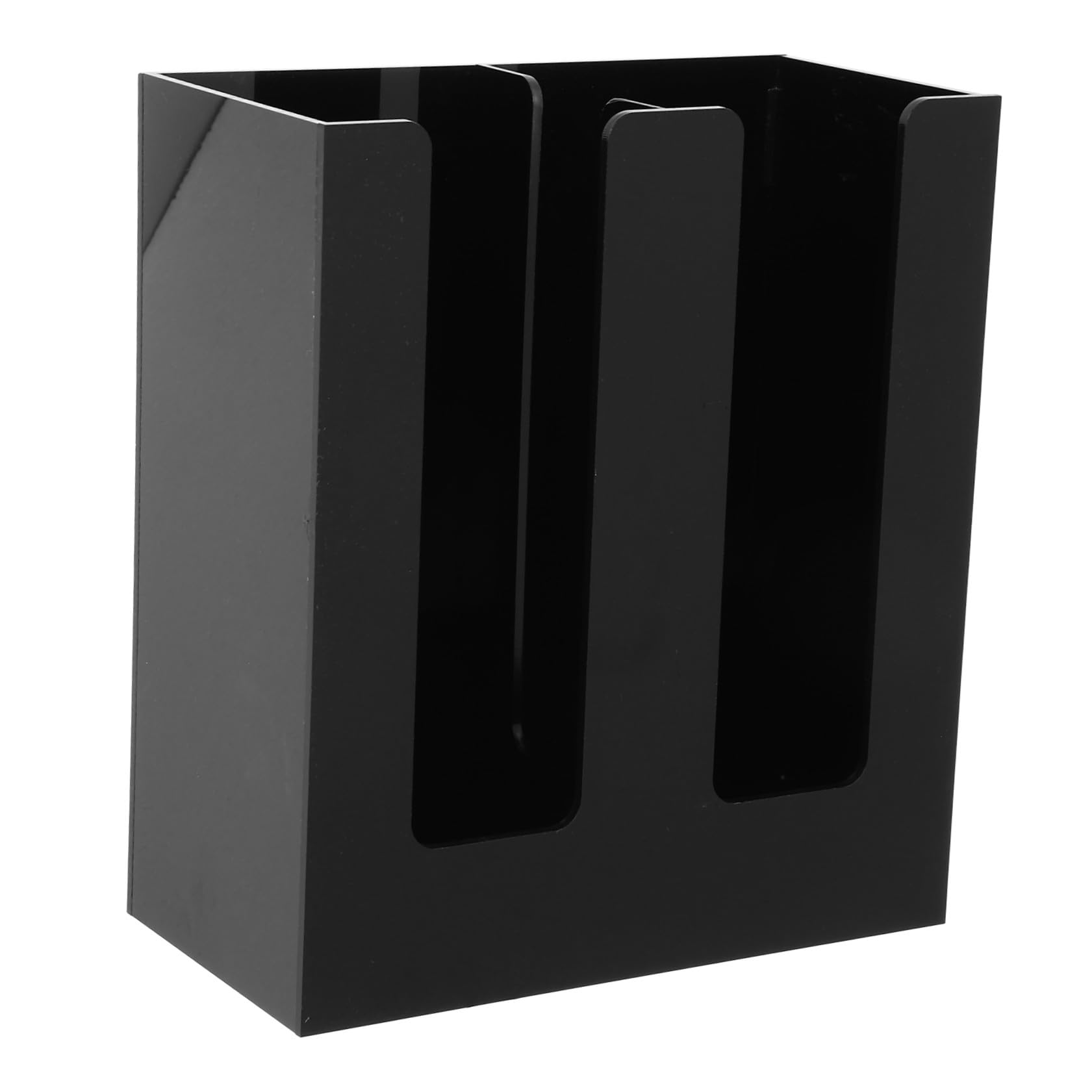 Distributeur de gobelets en acrylique transparent avec compartiments de rangement de bureau