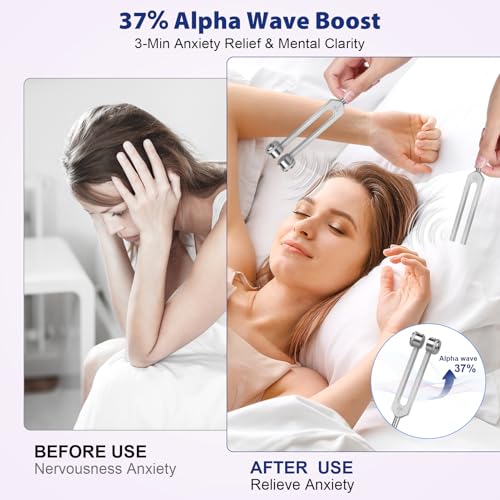tuning forks for healing set 128hz 256hz 512hztuning fork with reflex hammer 3-piece tuning forks perfect for healing chakra sound therapy keep body mind and spirit in perfect harmony