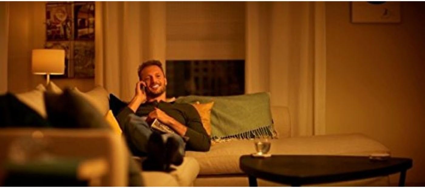 Philips LED Flicker-Free Frosted A19 Light Bulb, Dimmable Warm Glow Effect, 800 Lumen, 2700-2200K, 8.8W=60W, E26 Base, 6-Pack