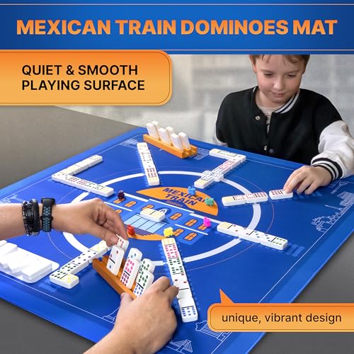 Mexican Train Double 12 con 8 Soportes y Tapete miniatura 6