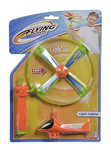Simba 107206455 - Licht Propeller Flugspiel, 2-Fach Sortiert, es Wird nur EIN Artikel geliefert, mit Licht, Starter mit Seilzug, ab 3 Jahre