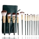 👉【Brochas de Maquillaje de Cerdas de Alta Calidad】Las cerdas están hechas de pelo de cabra natural y fibras NANO únicas. Las brochas de pelo de cabra son las mejores para mezclar maquillaje, recogen y absorben el pigmento junto con los aceites de la piel. Los cepillos de pelo sintético son ideales para productos líquidos y en polvo como base, corrector, colorete, etc.