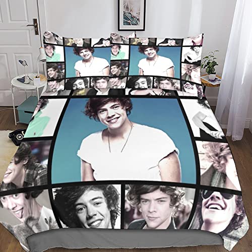Harry Styles - Juego De Ropa De Cama para Adultos Y Niños 200x200 cm, Cantante Funda Nórdica...
