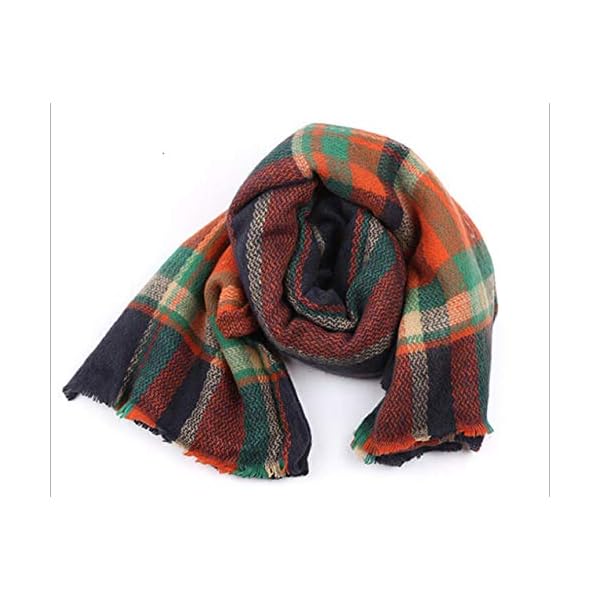 Shawl Tartan Women's Plaid Scarf Winter Oversized Scarves Wrap Blanket Scarf Warm Tassels Pashmina Scarf - Image 5