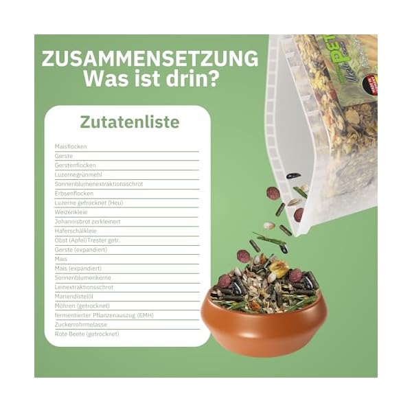 Eggersmann Uncle Pet - Premium Kaninchen Müsli - Kaninchenfutter mit der natürlichen Kraft aus Kräutern und Karotten – Bild 6