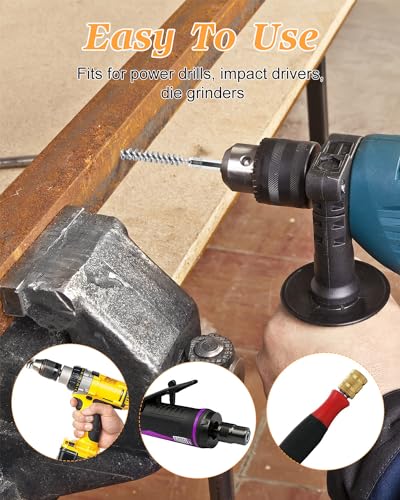 Image of 24 pcs Bore Brush for Drill, Stainless Steel Wire Cleaning Brush Set, Abrasive Wire Bore Brushes Set with 1 /4 Inch Hex Shank for Rust, Cleaning Tubes (8 /10 /12 /15 /17 /19MM)