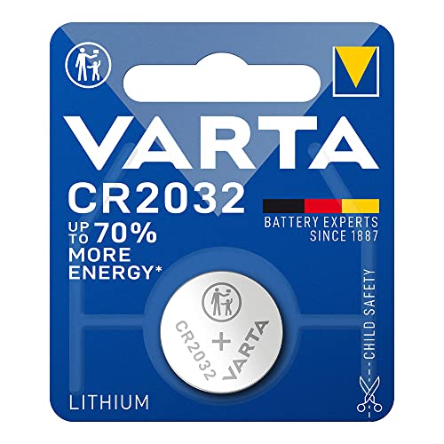 Batería de Litio 3V CR2032 Ø20,0x3,2mm (Blister 1 Unidad) Ideal para Relojes, calculadoras y Dispositivos electrónicos pequeños.