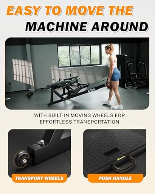 HT01 Hip Thrust Machine, 800LBS Plate-Loaded Glute Drive with Band Peg, Heavy Duty Glute Bridge Machine with Weight Holder, Butt Exercise Equipment for Glute Muscles Building