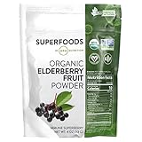 MRM Nutrition Organic Elderberry Fruit Powder | Superfoods | Immune superberry | Antioxidants + Fiber | Vegan + Gluten-Free | 45 Servings
