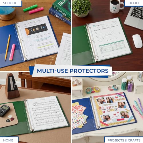 Image of Samsill 50 Pack Sheet Protectors, 8.5x11 Inch Page Protectors for 3 Ring Binder, Standard Weight, Clear Protector, Letter Size, Top Loading, Acid Free