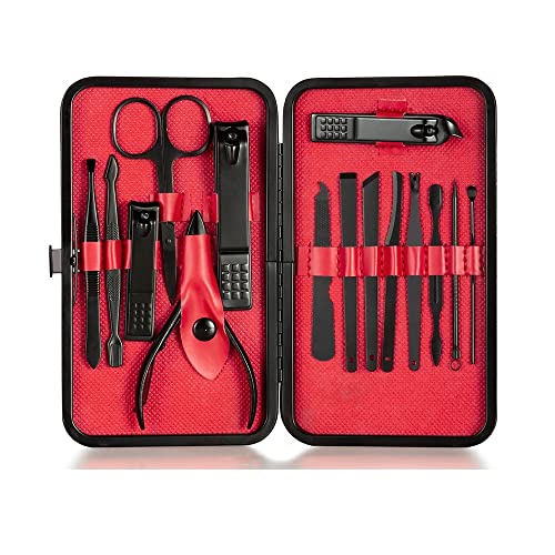 Coupe-ongles professionnels SCRUBY lot de 15 à 23 pièces en acier inoxydable pour manucure complète