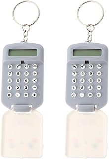 VILLCASE 2 Peças Calculadora Aritmética Calculadora Portátil Calculadora De Matemática Infantil Bolso Calculadora Portátil Chaveiro Calculadoras De Escritório Calculadora De Exame Criança