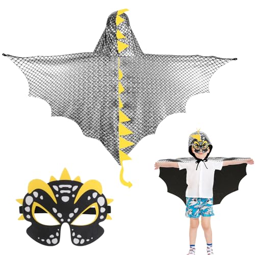 DKINY Dinosaur Cape Kids, Dragon Fancy Dress Costume, Light 