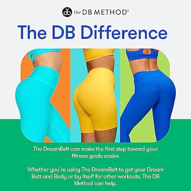 The DB Method DreamBelt Weight Belt Intensifies Workouts, Home or Gym Workout Equipment, Weighted Belt for Hip Thrust, Squat, Strength Training, Helps Minimize Exercise Injury Risk, 10 lbs