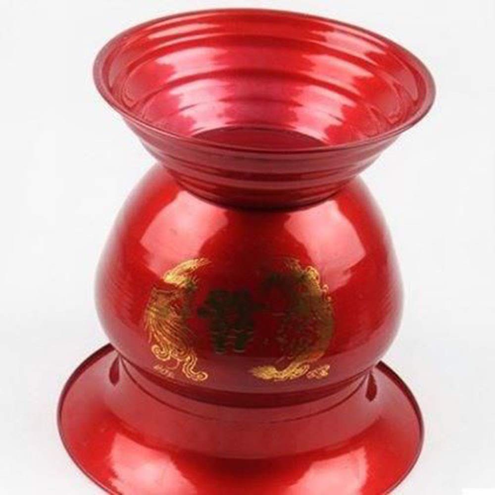 Orinal, Porcelana De Estanque Engrosada Unisex para Niños Mayores De La Familia Uso Desodorante De Gran Capacidad con Tapa-Rojo
