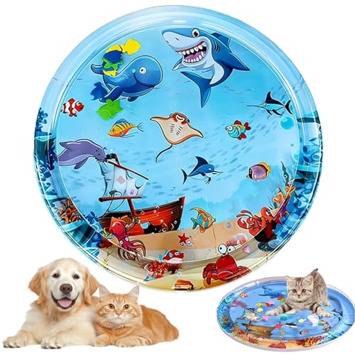 XUDUOO Katze Wassermatte Interaktive Katze Spielzeug Sensorische Wassermatte für Katzen Anti-Kratzer Leckage Proof Wasser Spiel Mat für Haustier