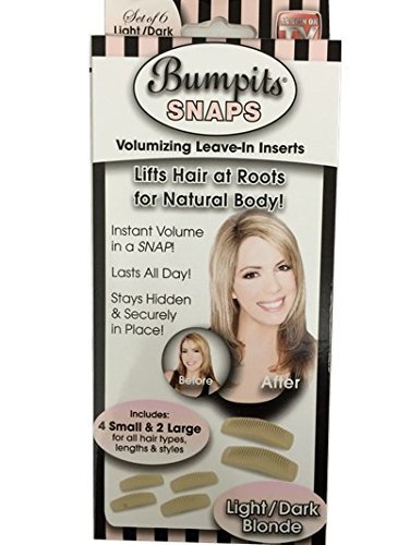 Snaps Hair Volumizing Leave-in Inserts,Light/Dark Blonde Lifts Hair at Roots for Natural Volume