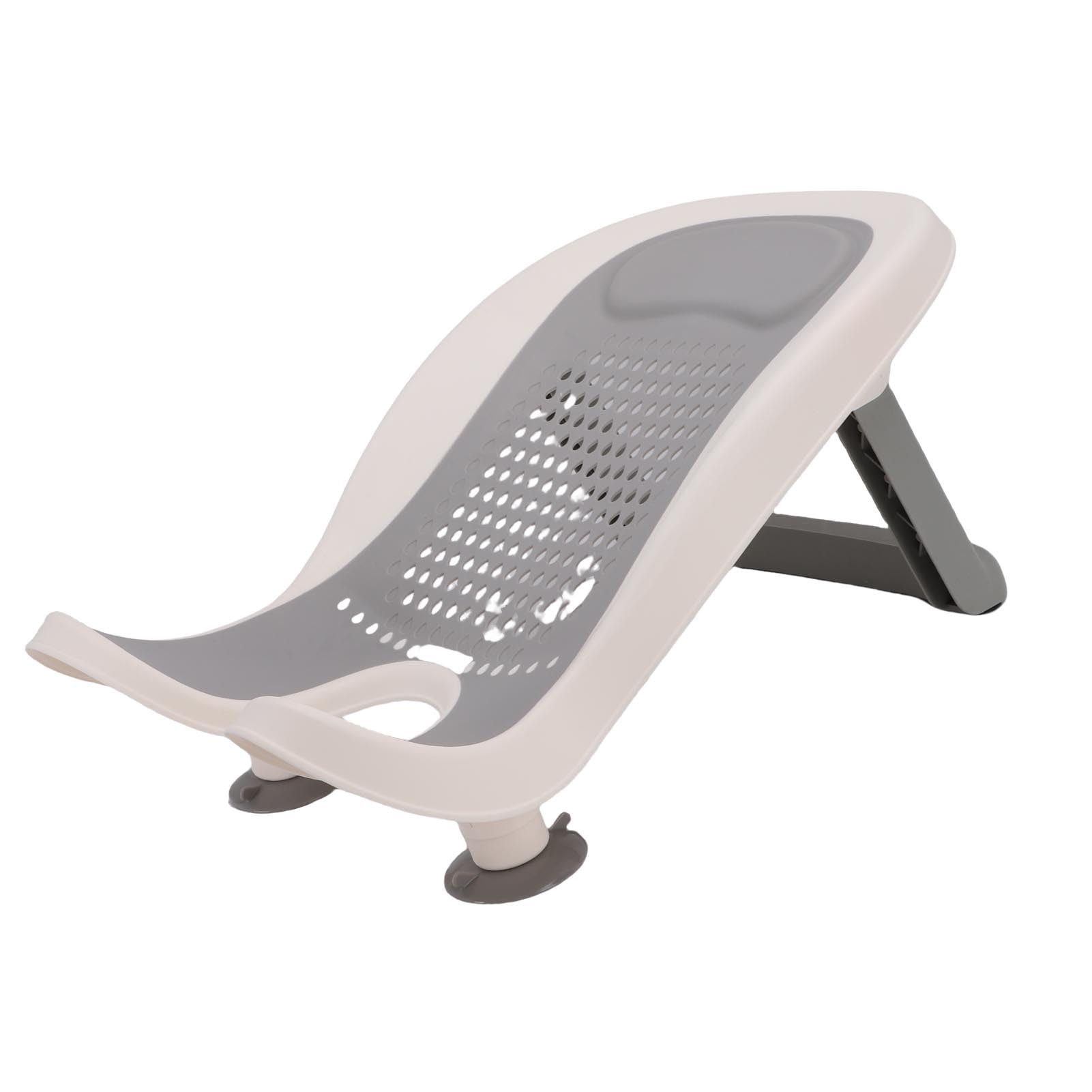 Fabater Lavandino per Culetti per Neonati, Ventose Potenti, Vasca da Bagno Portatile Salvaspazio per Neonati Sdraiato, Vasca di Supporto per Bagnetto con Fori di Drenaggio in Rete per il Bagno di Casa