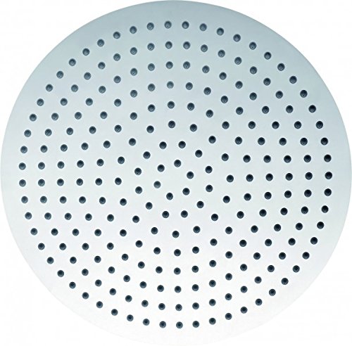 Bernstein Regenduschkopf DPG2019 Ø 30 cm Edelstahl – runder XXL Duschkopf superflach 4 mm, Regendusche mit Anti-Kalk-Düsen, verstellbares Kugelgelenk, 1/2 Zoll DIN Anschluss