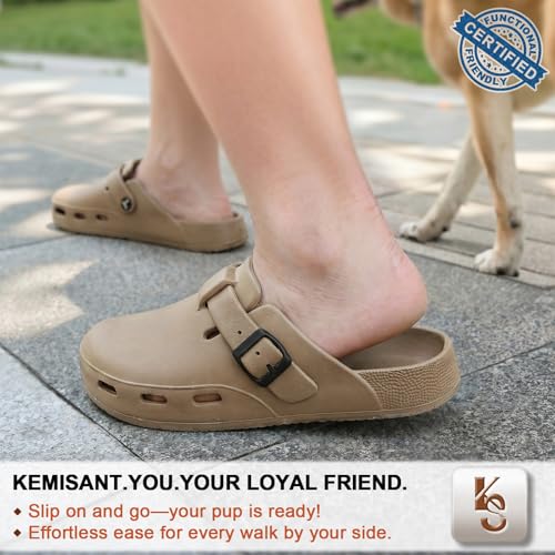 Image of KEMISANT Women Clogs,Comfortable Mules Sandals Slippers Nurse Garden Shoes Unisex for Men Cushioned Support