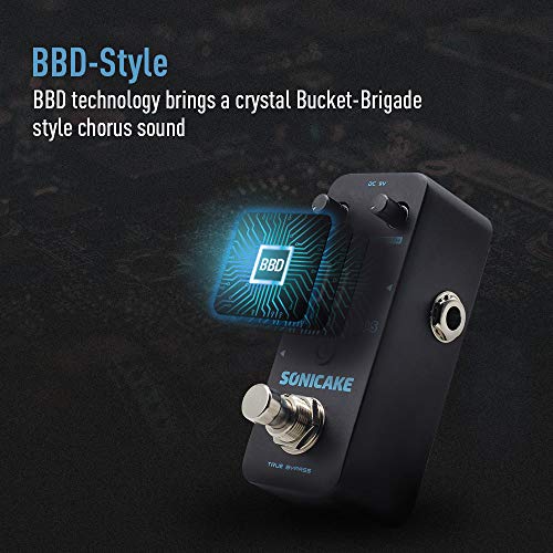 Image of SONICAKE Chorus Pedal Chorus Guitar Pedal Guitar Effects Pedal Classic BBD Analog True Bypass
