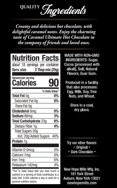 Miniatura 2 de Ultimate Caramel Hot Chocolate, por NEW HOPE MILLS, sin OMG, 16 onzas, vegano