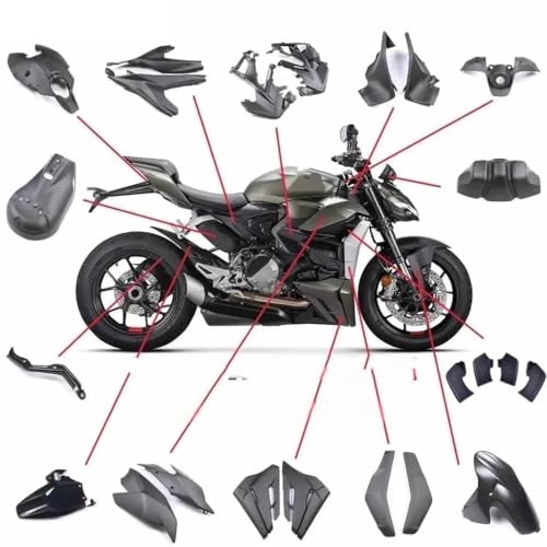 Carénage échappement en carbone mat pour Streetfighter V2 2021-2024