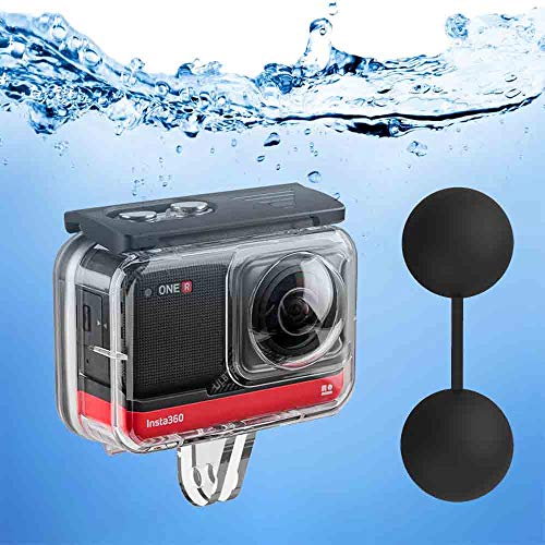 Dive Case for Insta360 ONE R 360 Degree Action Camera, Waterproof Housing Underwater Diving Shell 45M/148FT with Thumbscrew Accessory -12 PCS Anti-Fog Insert Kits