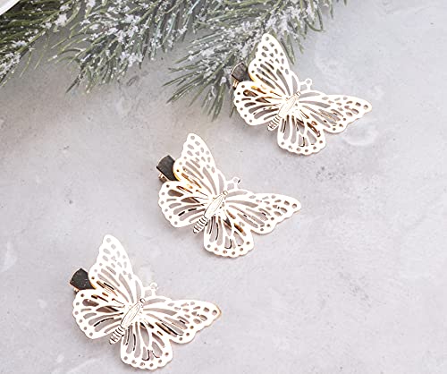 Ruwado 3 Pairs Butterfly Hair Clips Metal Gold Silver Vintage Retro Small Claw Hairpin Hair Styling Barrettes Accessories Supplies For Kids Girls Teens Women thumb #2