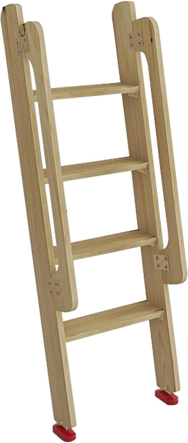 Wooden Climb Step Ladder with Safety il for Library School RV Interior Anti Slip Bed Ladder (125cm)