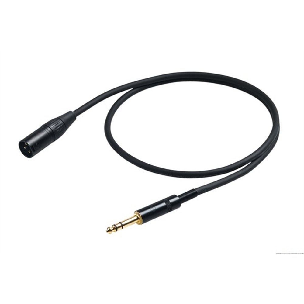 CHL230LU10, coppia di cavi audio professionali, connettori yongsheng xlr a 3 poli (maschio) + trs jack stereo,10 metri