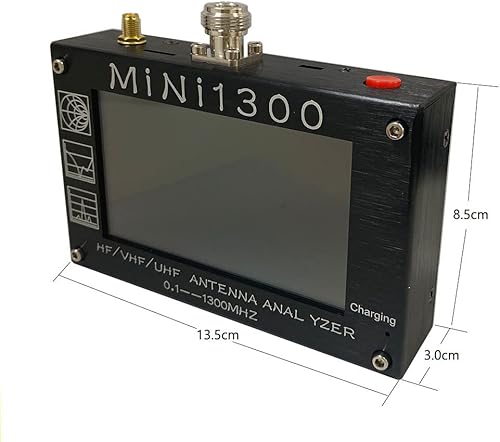 Miniatura 2 de Analizador de antena Mini1300 actualizado 0.1Mhz  1300MHz con kits de calibración SMA Analizador de red vectorial Multitester Carcasa de aluminio