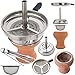 Produktbild DILAW® Shisha Kaminkopf Set Tabaksieb Kohlezange Kaminaufsatz Tonkopf Tabak Kopf Silber