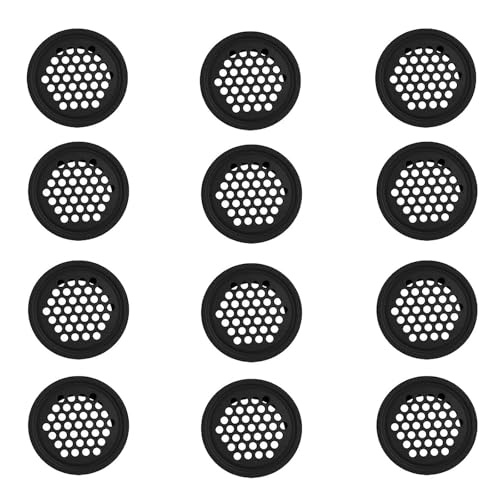 12 Stück Lüftungsgitter Rund, Lüftungsgitter Rund 53mm, Lüftungsgitter...