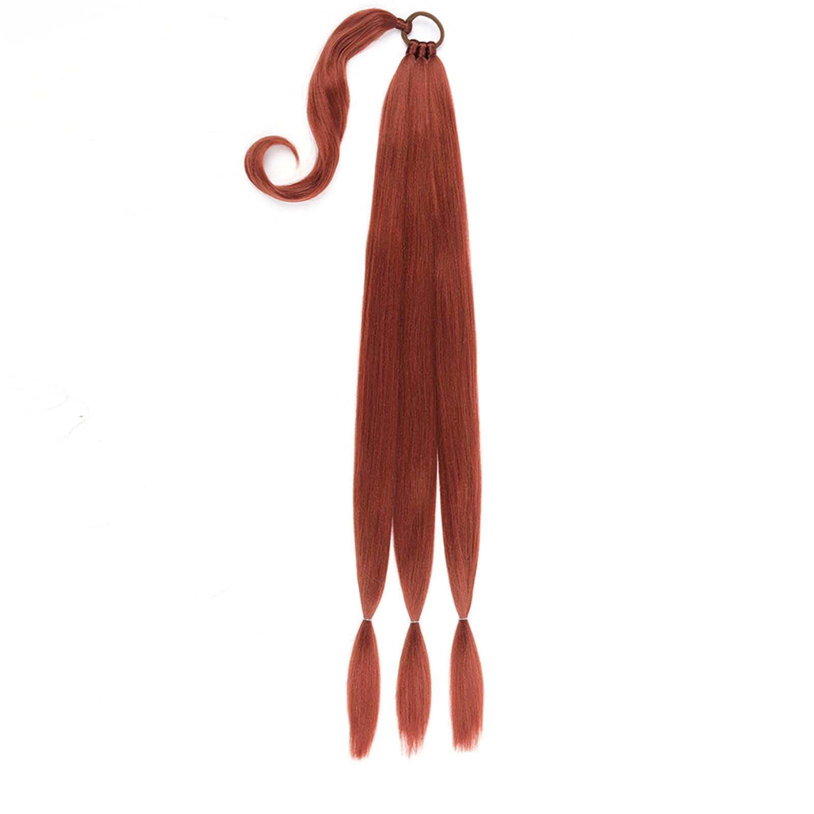 Donne Extension for coda di cavallo lunga intrecciata con elastico for capelli, extension for lisci e avvolgenti Uso quotidiano(#350)